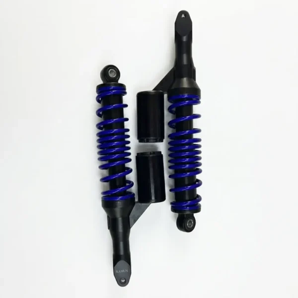 Par Amortiguadores Para BWS X Resorte Azul Pipa Cromada