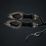 Direccionales Led Moto Lujo Perforados Secuenciales Amarillo