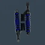 Par Amortiguadores Para BWS X Resorte Azul Pipa Cromada