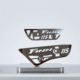 Par Emblemas Babero Yamaha Crypton FI Finn Acero Inoxidable