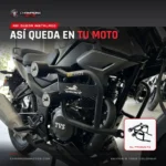 Defensa tipo stunt TVS Raider 125 Fi doble mogolla Cicol