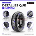Llanta delantera bws 125 - Llanta Nayasa Komodo 120/70-12 58J para scooter rin 12 - características
