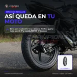 Llanta nayasa 100/90-17 - Llanta Nayasa Basilisk 100/90-17 61P TL sin cámara para moto - instalado en la moto