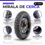 Llanta nayasa 130/70-12 - Llanta Nayasa Raven 130/70-12 62J Tubeless Scooter Rin 12 - características