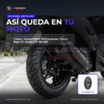 Llanta nayasa 130/70-13 - Llanta Nayasa Raven 130/70-13 63J tubeless para scooter - instalado en la moto