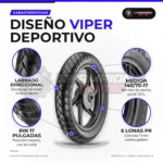 Llanta nayasa 140/70-17 - Llanta Nayasa Viper 140/70-17 66P Tubeless para moto - características