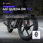 Llanta Nayasa 2.50-17 Basilisk 43L Tubeless Rin 17 - instalado en la moto