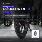 Llanta Nayasa 2.75-18 Basilisk 48L sin cámara tubeless - instalado en la moto
