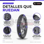 Llanta Nayasa 2.75-18 Basilisk 48L sin cámara tubeless - características