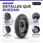 Llanta nayasa 3.50-10 - Llanta Nayasa Raven 3.50-10 Tubeless para Scooter Rin 10 - características