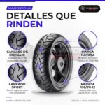 Llanta Nayasa Komodo 130/70-12 62J Tubeless para Scooter - características