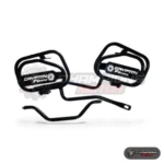 Porta alforjas crypton finn - Porta Alforjas yamaha cryp Negro Soporte Lateral - fondo blanco