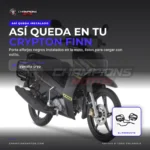 Porta alforjas crypton finn - Porta Alforjas yamaha cryp Negro Soporte Lateral - instalado en la moto